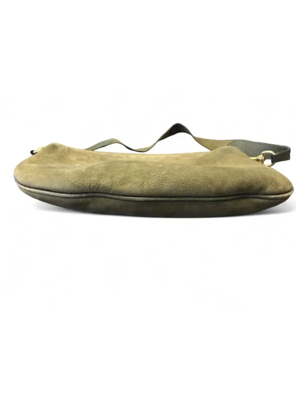 Gucci Vintage 80s Leather Nubuck Suede Half Moon Shoulder Bag